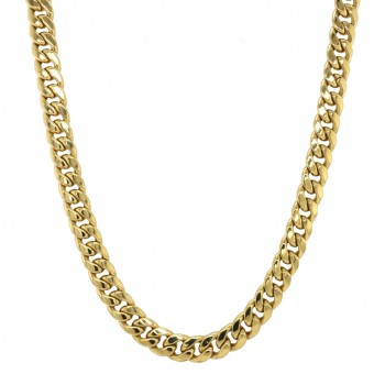 14k Yellow Gold Miami Cuban Link 6.8mm, 26" Chain Necklace