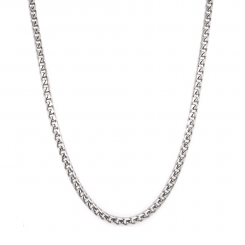 18k White Gold Franco 3.7mm, 24" Chain Necklace