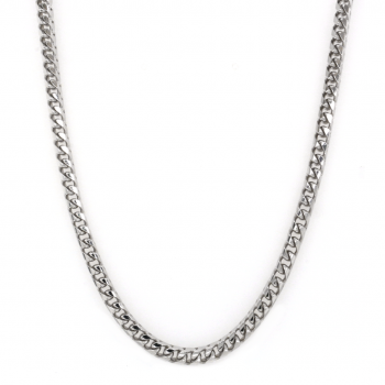 18k White Gold Franco 4.25mm, 24" Chain Necklace