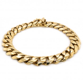 14k Yellow Gold Miami Cuban Link 11.20mm, 9" Bracelet