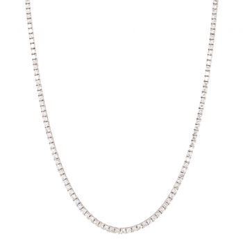 7.59ct.tw. Diamond Tennis Necklace in 14k White Gold