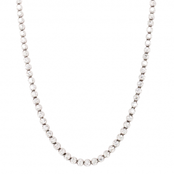 11.18ct.tw. Large Diamond Tennis Necklace