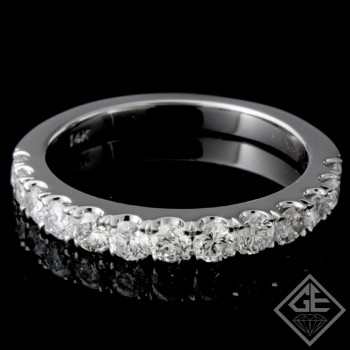 Ladies Diamond Matching Wedding Band with 0.70 carat Round Brilliant cut side diamonds.
