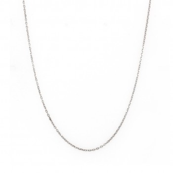 14k White Gold Diamond Cut Cable 1.40mm, 18" Chain Necklace