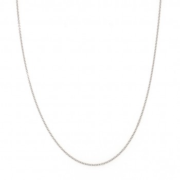 18k White Gold Rolo 1.30mm, 18" Chain Necklace