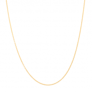 14k Yellow Gold Rolo (Adjustable) 1.30mm, 18" Chain Necklace