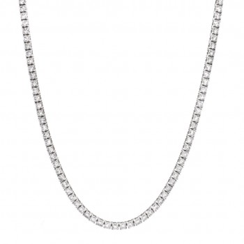14k White Gold 9.28 Ct. Tw. Round Brilliant Cut Lab Grown Diamond Necklace