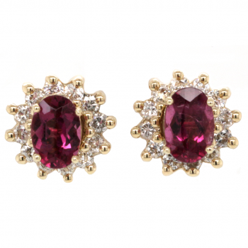 14k Yellow Gold 1.02ct. tw. Diamond Halo Earring Jackets