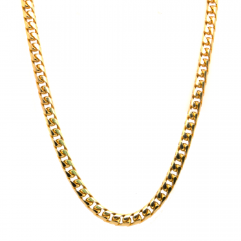 14k Yellow Gold Franco 4mm, 28" Chain Necklace